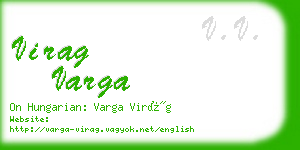 virag varga business card